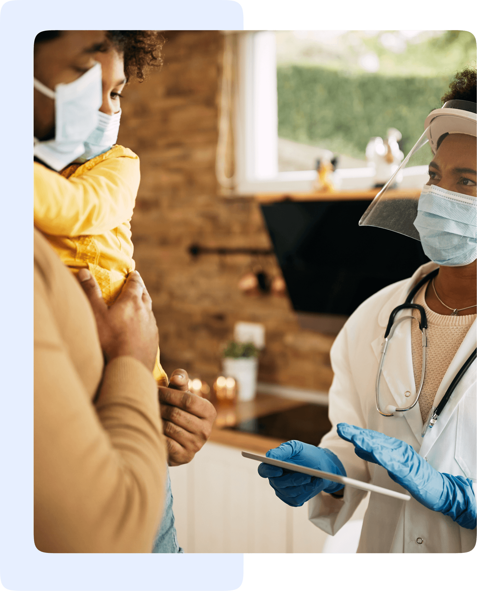 Doctor providing in-home care